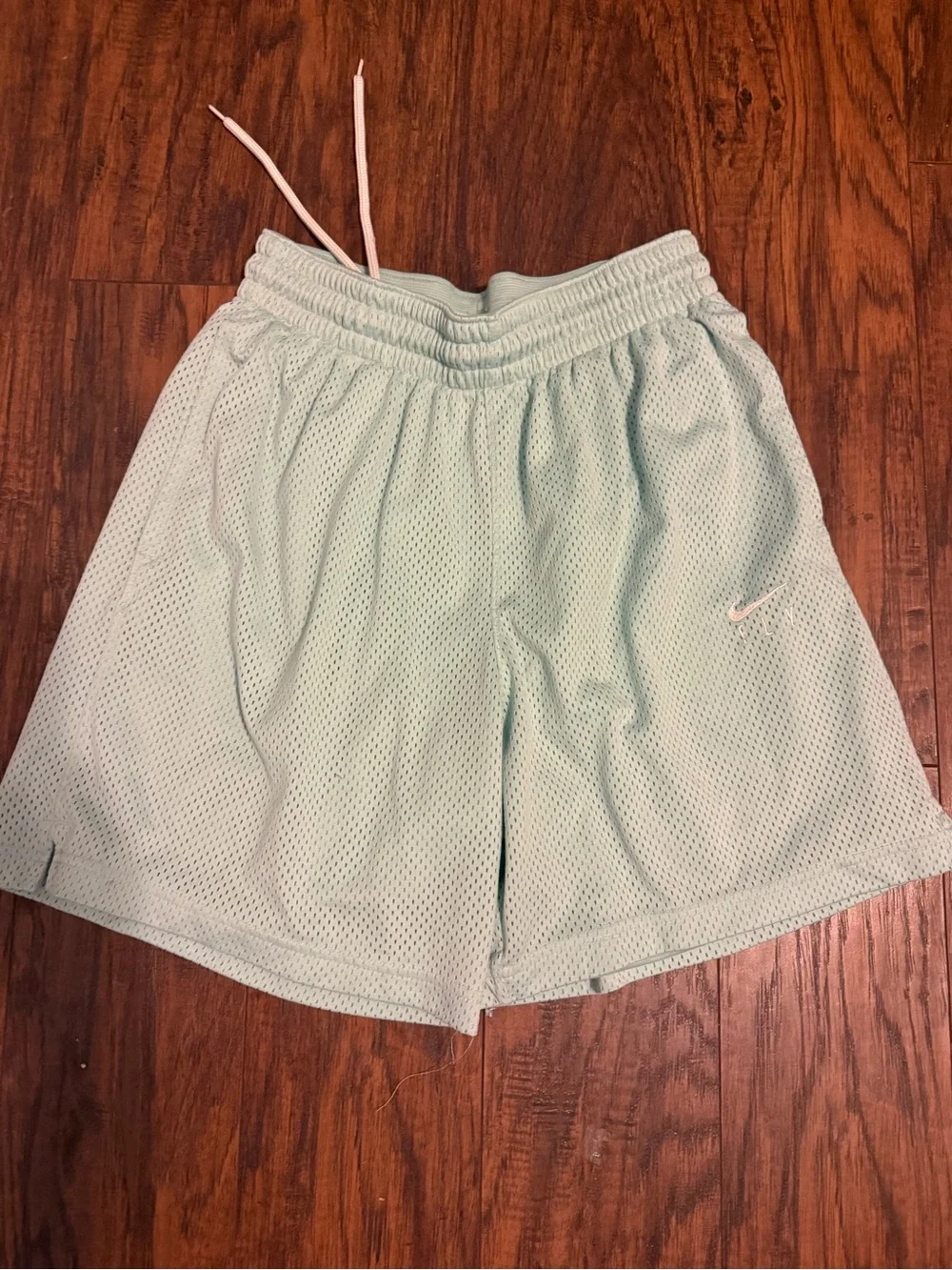 Nike Men's Light Mint Green Mesh Athletic Shorts